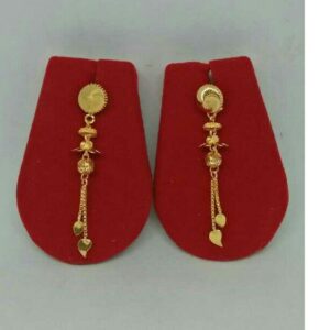 22KT Round  Tops Folding Earrings