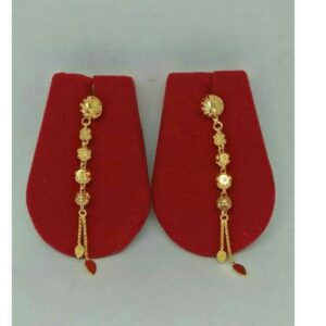 22KT Round  Tops Folding Earrings