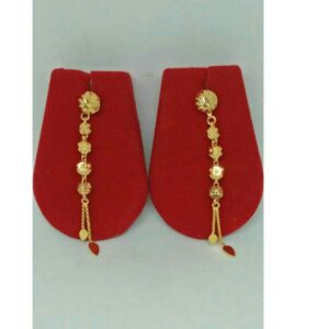 22KT Round  Tops Folding Earrings