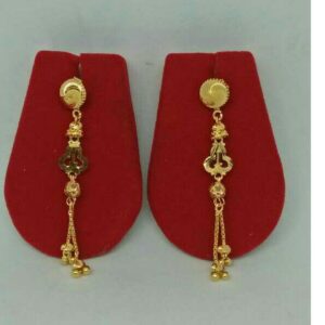 22KT Round  Tops Folding Earrings