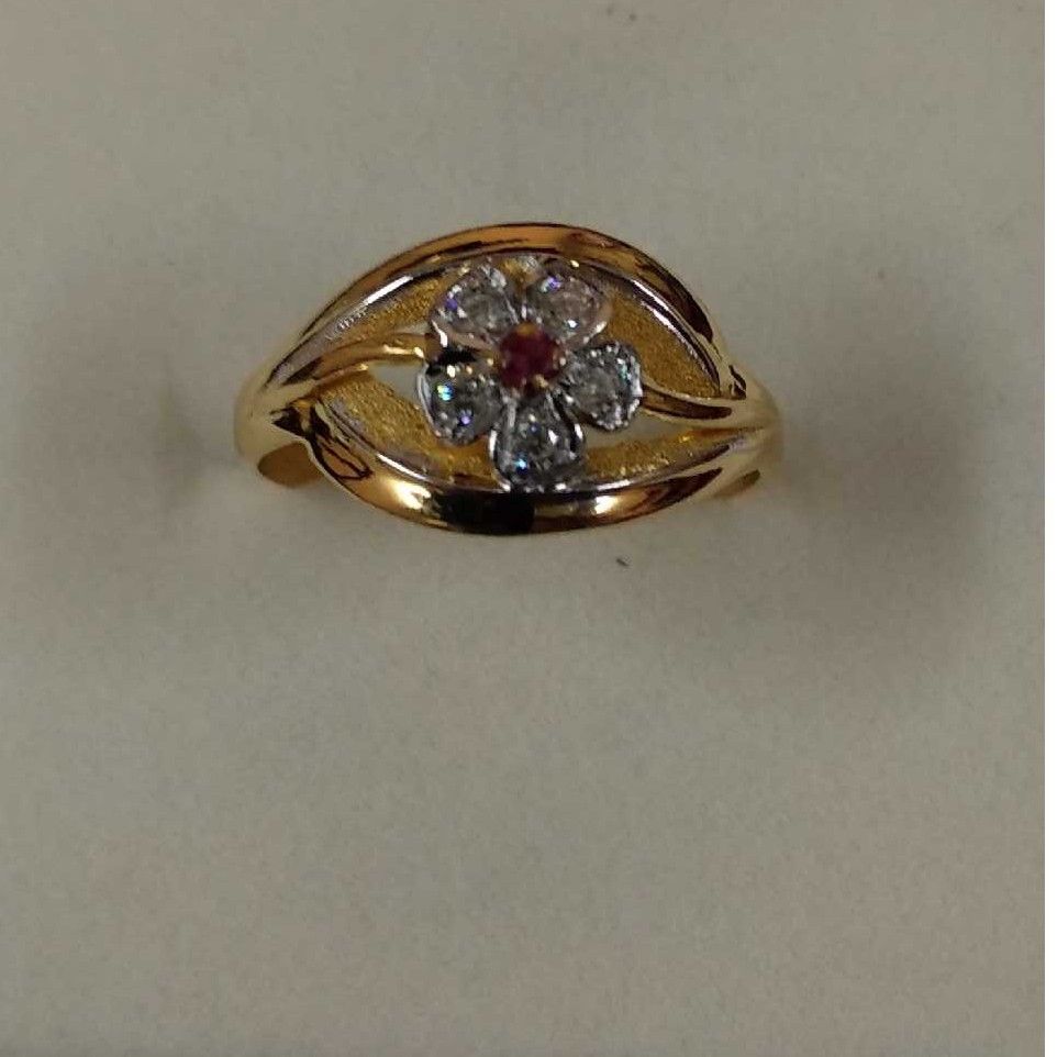 916 Gold Fancy CZ Color Stone Ring