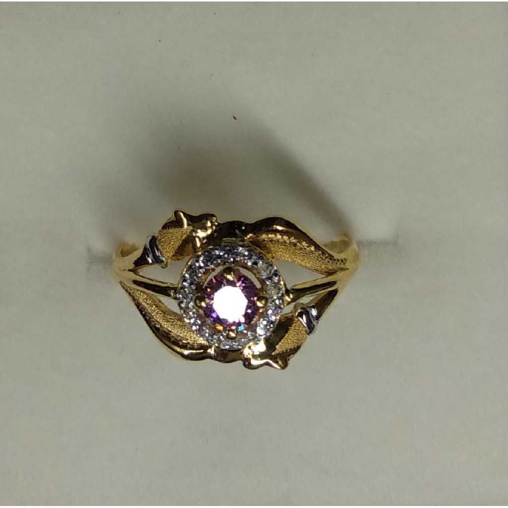 916 Gold Designer Fancy Italian Stone Ring