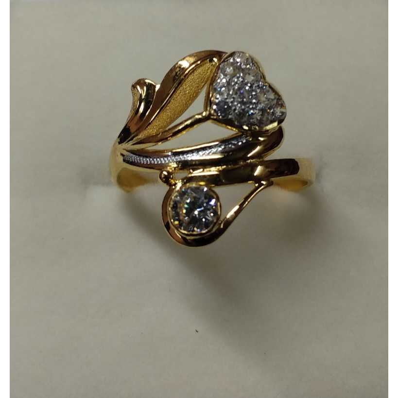22K / 916 Gold Italian CZ Stone Ring