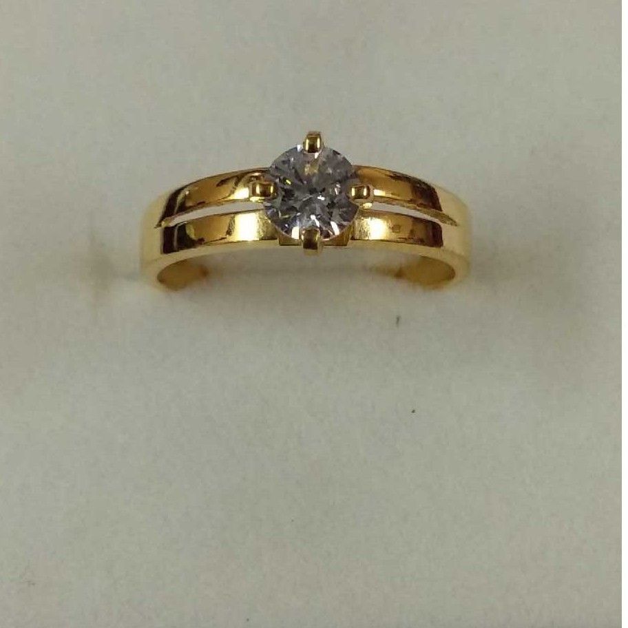 916 Gold Ladies Designer Casting CZ Stone Ring