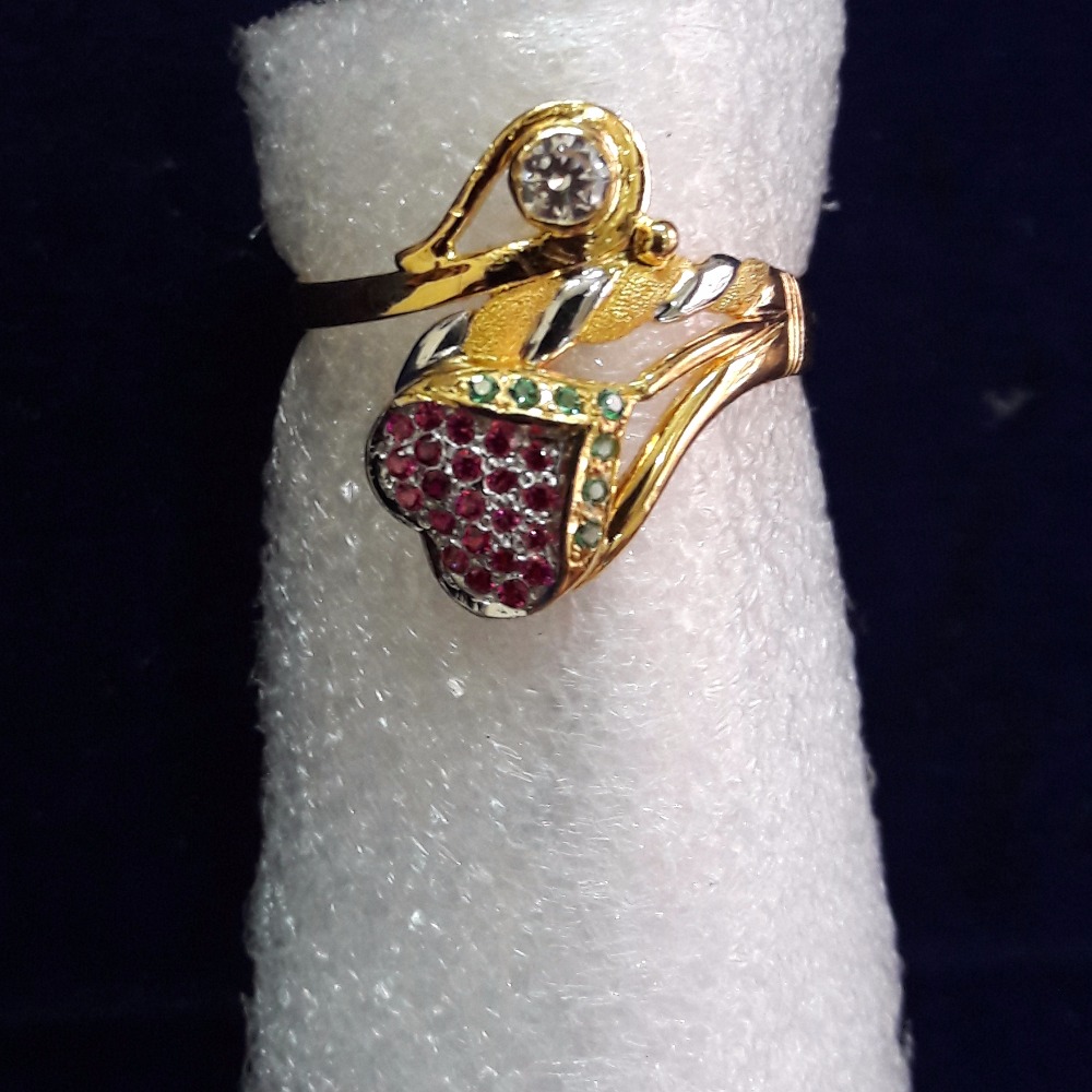 22kt gold ladies cz Diamond ring