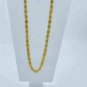 916 Gold Lite Weight Biscuit Design Chain