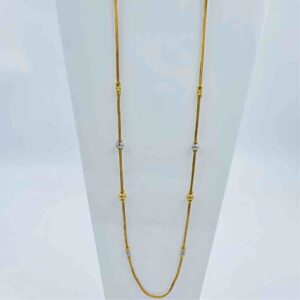 22k Gold Classic  And Rodium Manka Design Chain