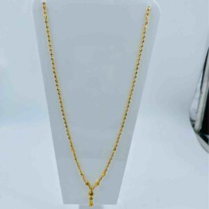 916 Gold Medium Weight Vertical Design Necklace