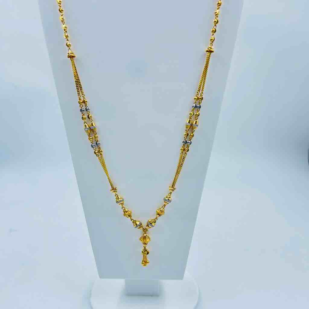 916 gold necklace with earrings classic design