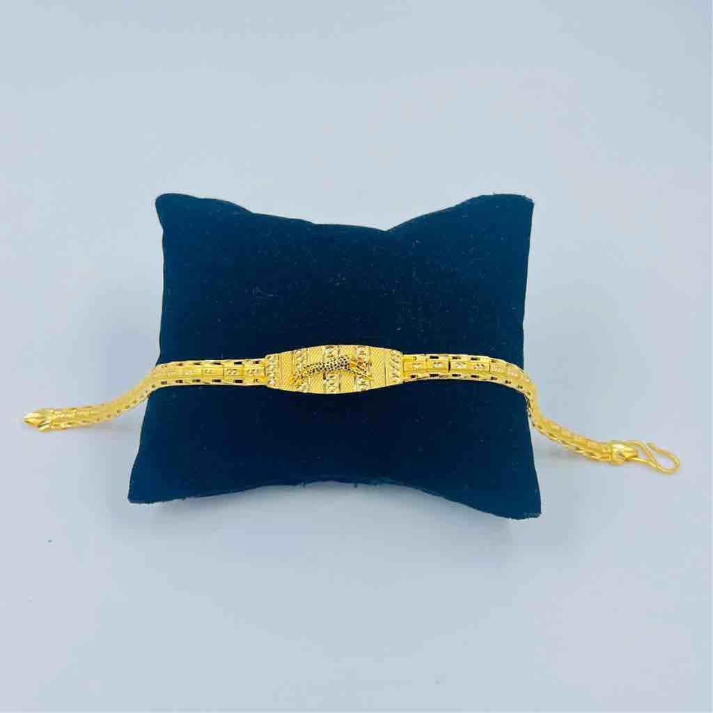 916 Gold Jaguar Handmade Bracelet