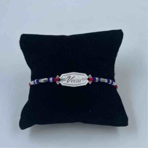 999 Silver Veeru Name Design Pendant Rakhi