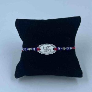 999 Silver Sakhiya Design Pendant Rakhi