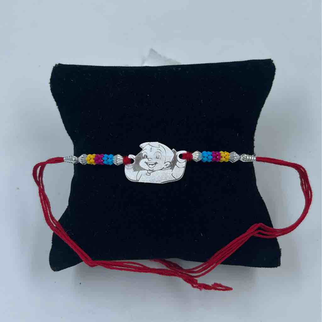999 Silver Cartoon Design Pendant Rakhi