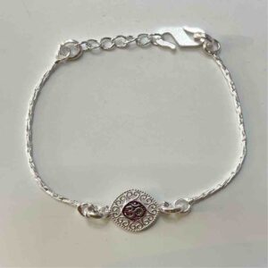 Silver Classic ? Om Design Pendant Rakhi