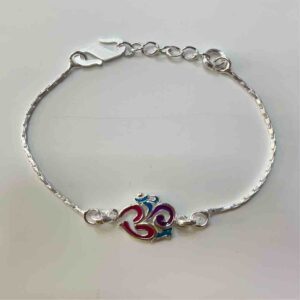Silver Om Fancy Design Pendant Rakhi