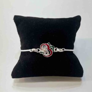 Silver Om And Ganesh Ji Design Mix Pendant Rakhi
