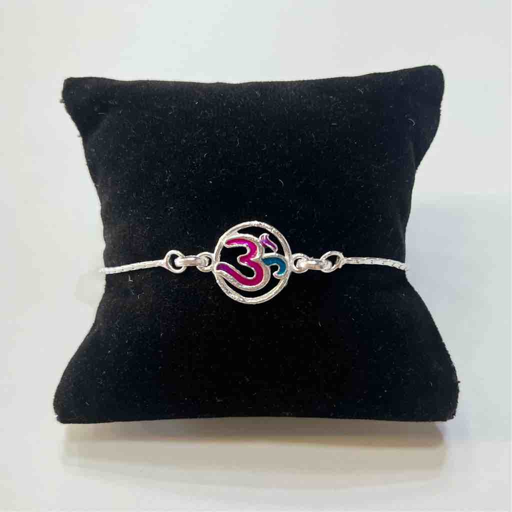 Silver ? Om Design Pendant Rakhi