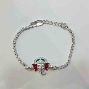 Silver Ganpati Pendant Design Rakhi