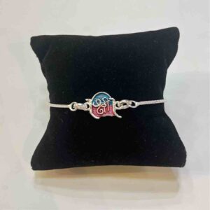 Silver Shree Name Pendant Design Rakhi