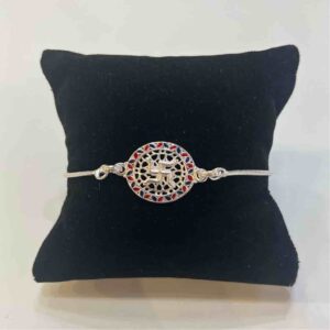 Silver ???????? Pendant Round Design Rakhi