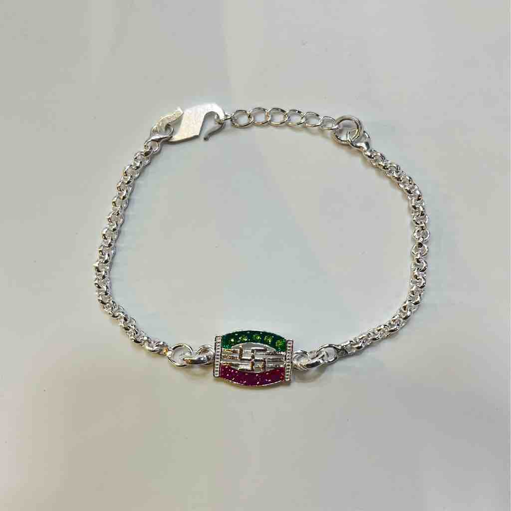 Silver Fancy ????????? Pendant Design Rakhi