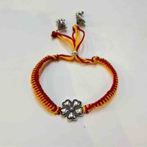 925 Silver Flower Design Bhabhi Rakhi