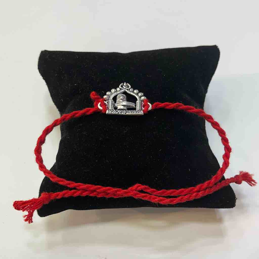 925 silver fancy shivling rakhi
