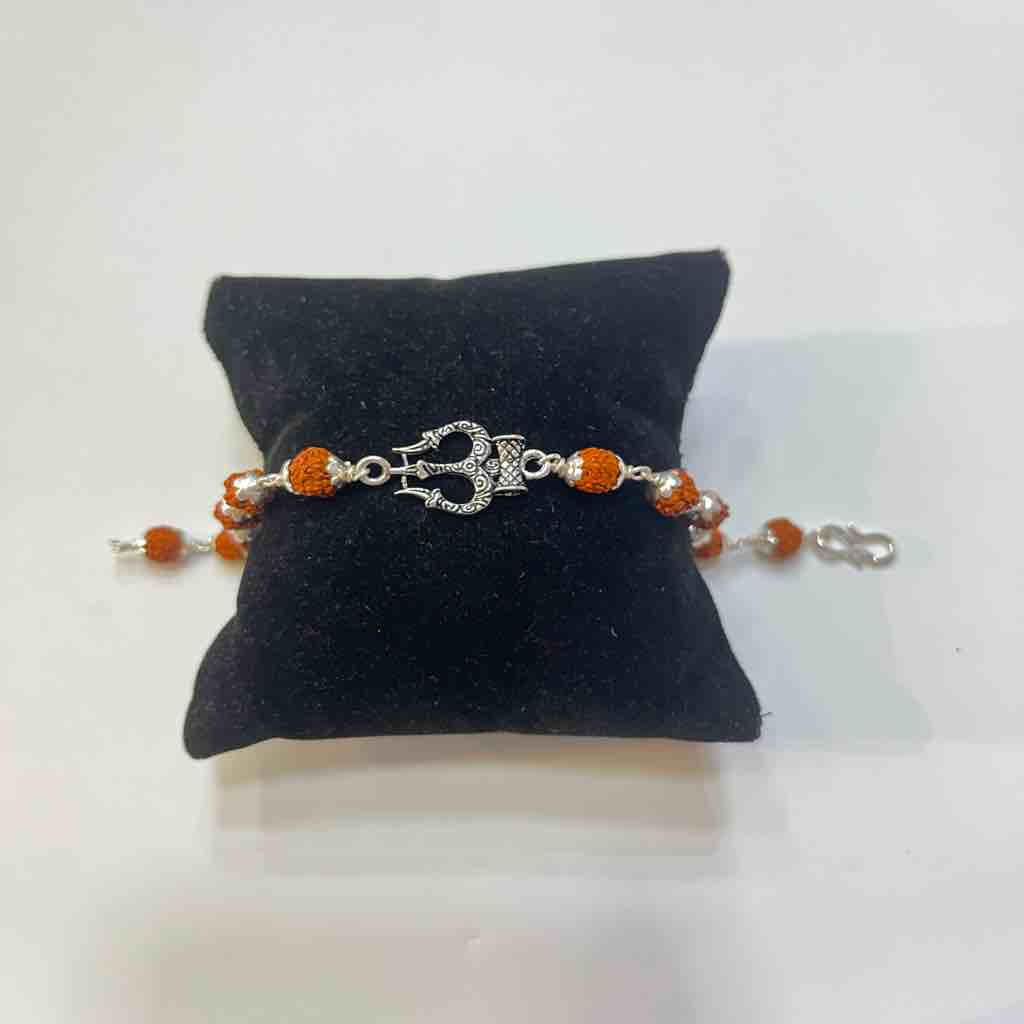 925 silver aum design rakhi