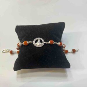 925 silver shivling design rakhi