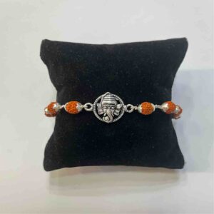 925 silver ganesh rudraksh rakhi