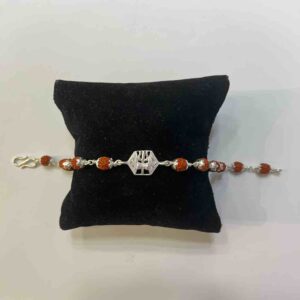 925 silver trishul damru design rakhi