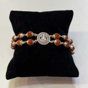 925 silver ganesh design double line rakhi