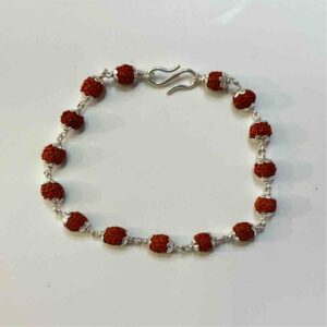 925 silver fancy rudraksh rakhi