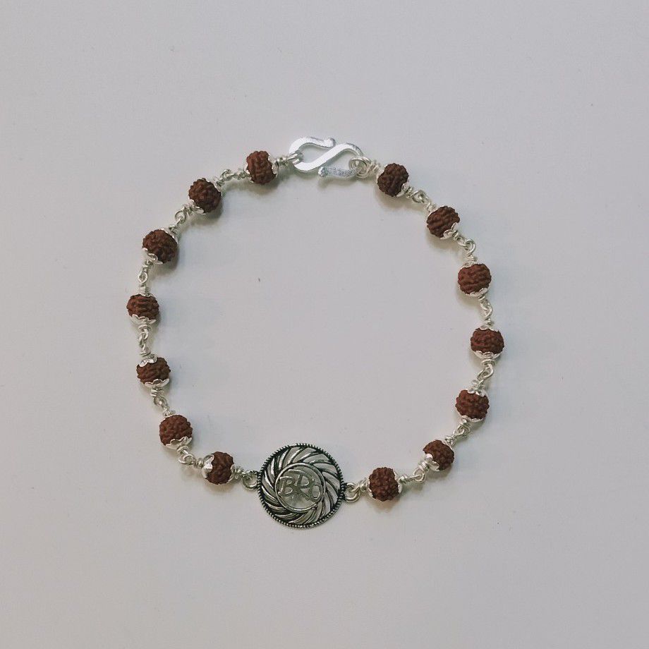 925 Silver BRO Pendants Rudraksh Rakhi