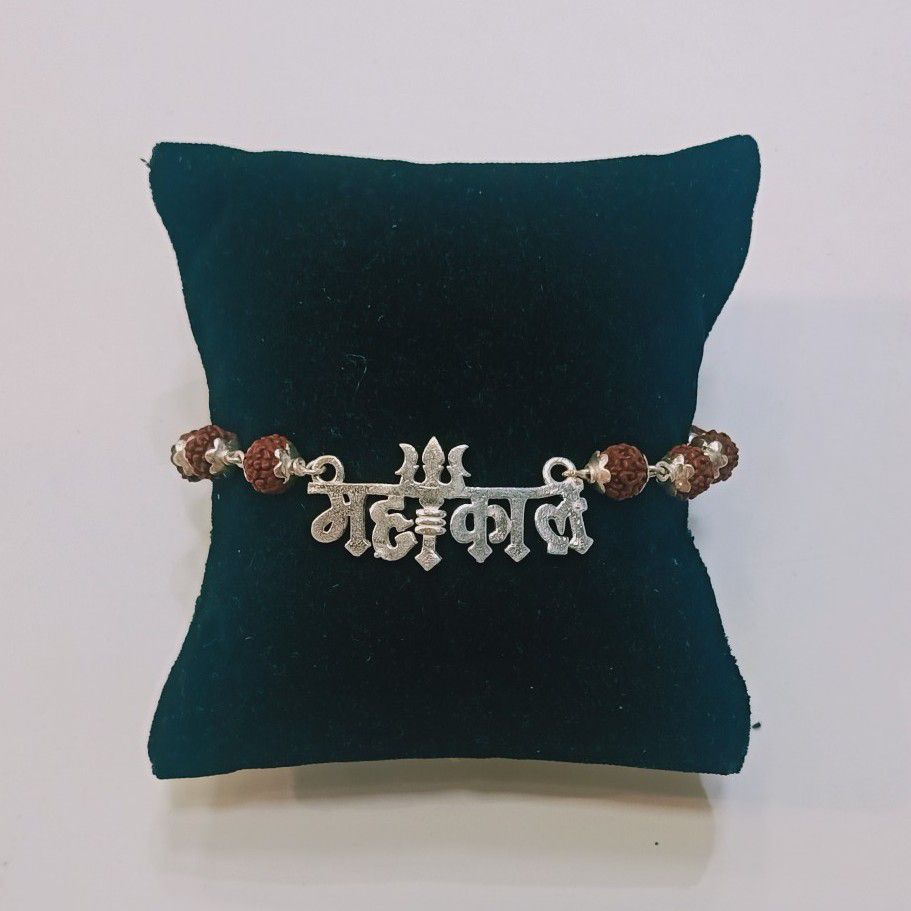 925 Silver Mahakal Rudrax Rakhi