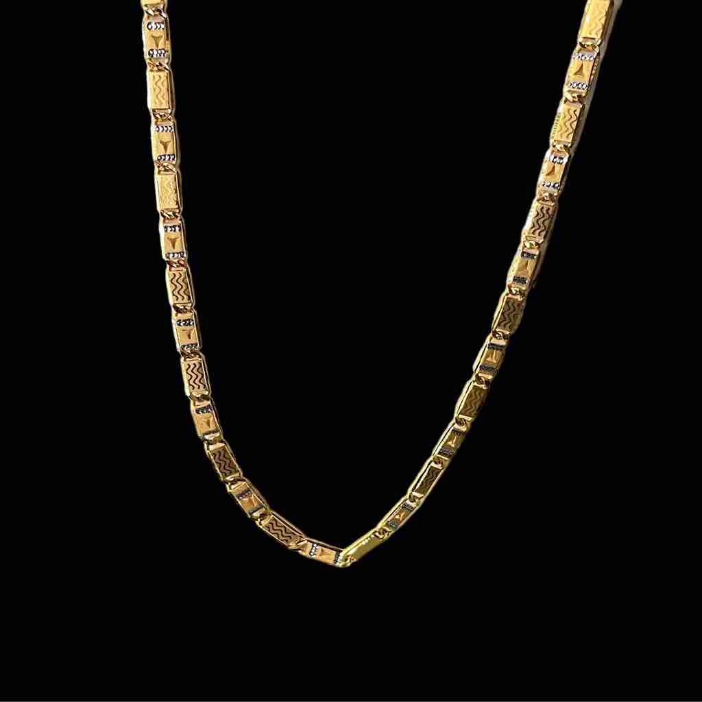 1gm Gold Plated Navabi Platinum Design Chain