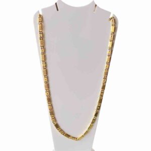 1gm Gold Plated Navabi Platinum Design Chain
