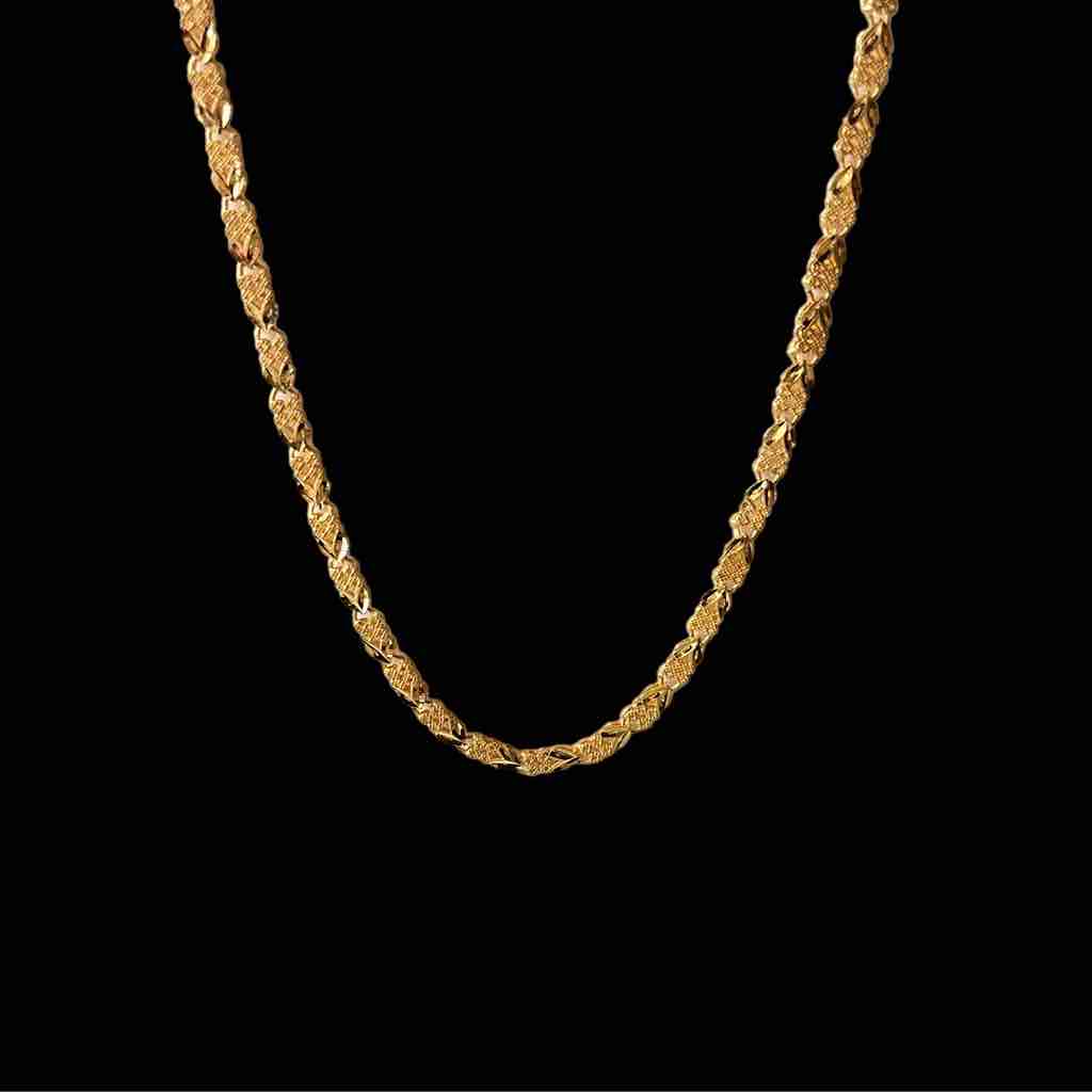 1gm gold plated handmade design chain