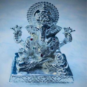 Silver plated classic design, ganesh ji