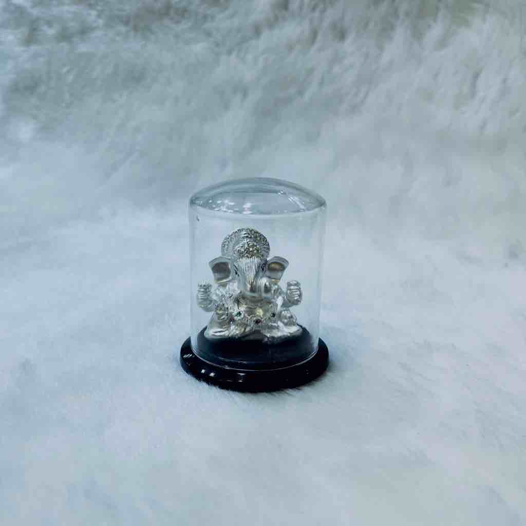 Silver plated ganeshji