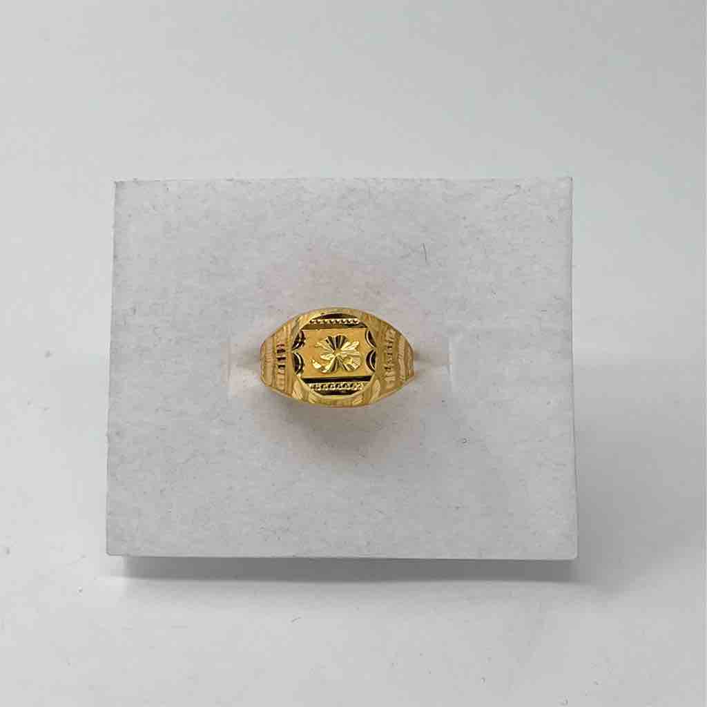 916 gold om design gents ring - Image 2