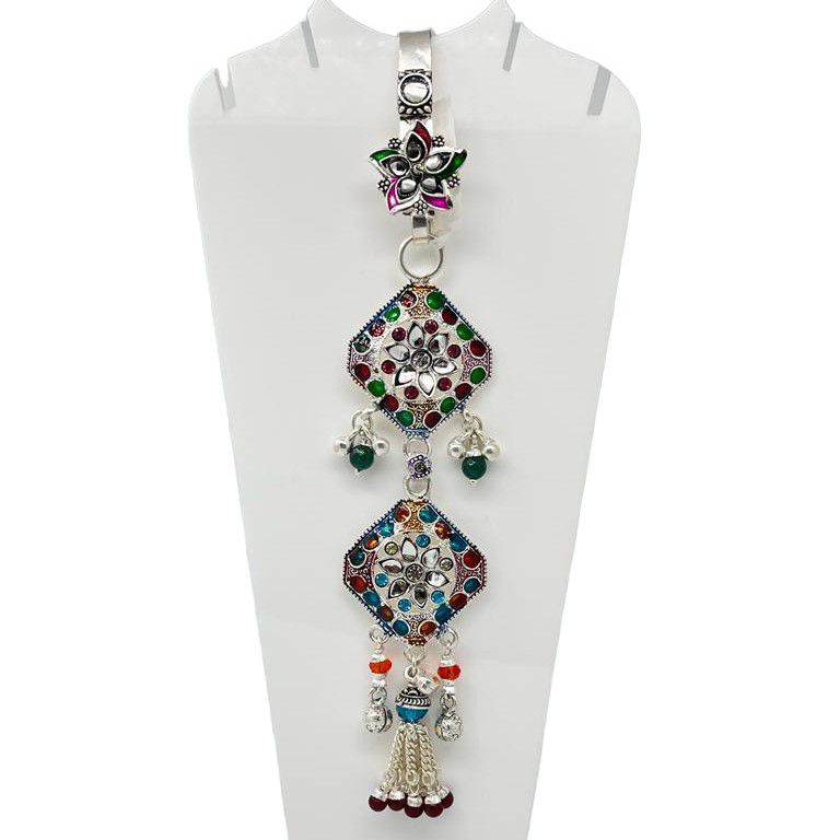 Silver Bombay Fancy Jadtan (oxidised) Design Judda (waist Keychain)