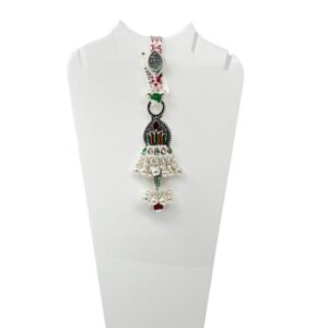 Silver fancy oxidised bjp Design Judda (waist Keychain)
