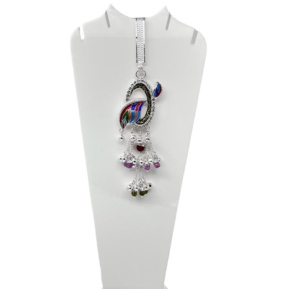 Silver fancy single naka gugri juda (waist keychain)