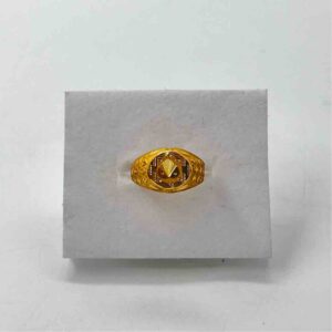 916 Gold Round Classic Design Ring