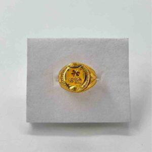 916 Gold Round Antique Design Ring