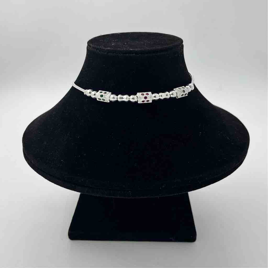 Silver Fancy Design Bombey Payal - Image 2