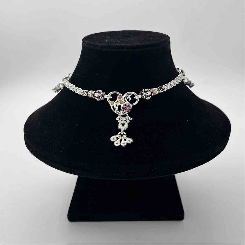 Silver Bombey Fancy Modern Design Anklets