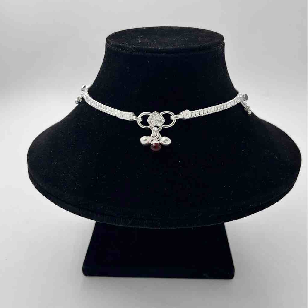 Silver  bombey fancy anklets