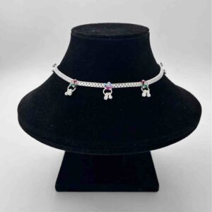 Silver  bombey fancy anklets